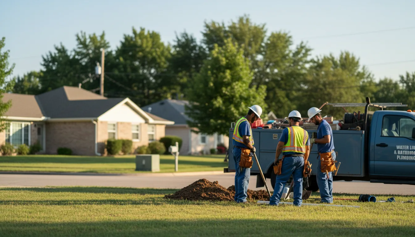 Residential water line and bathroom plumbing service in Pulaski, MS
